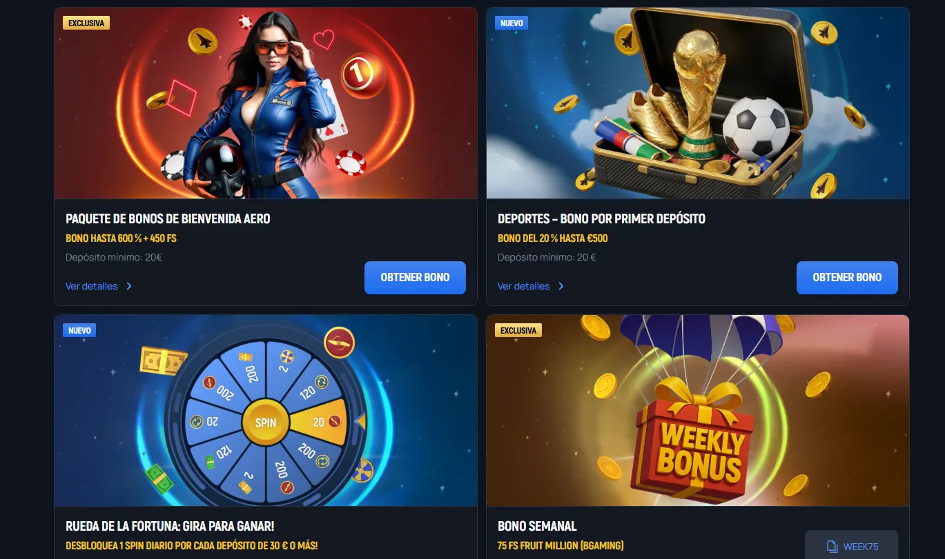 aerobet casino bono
